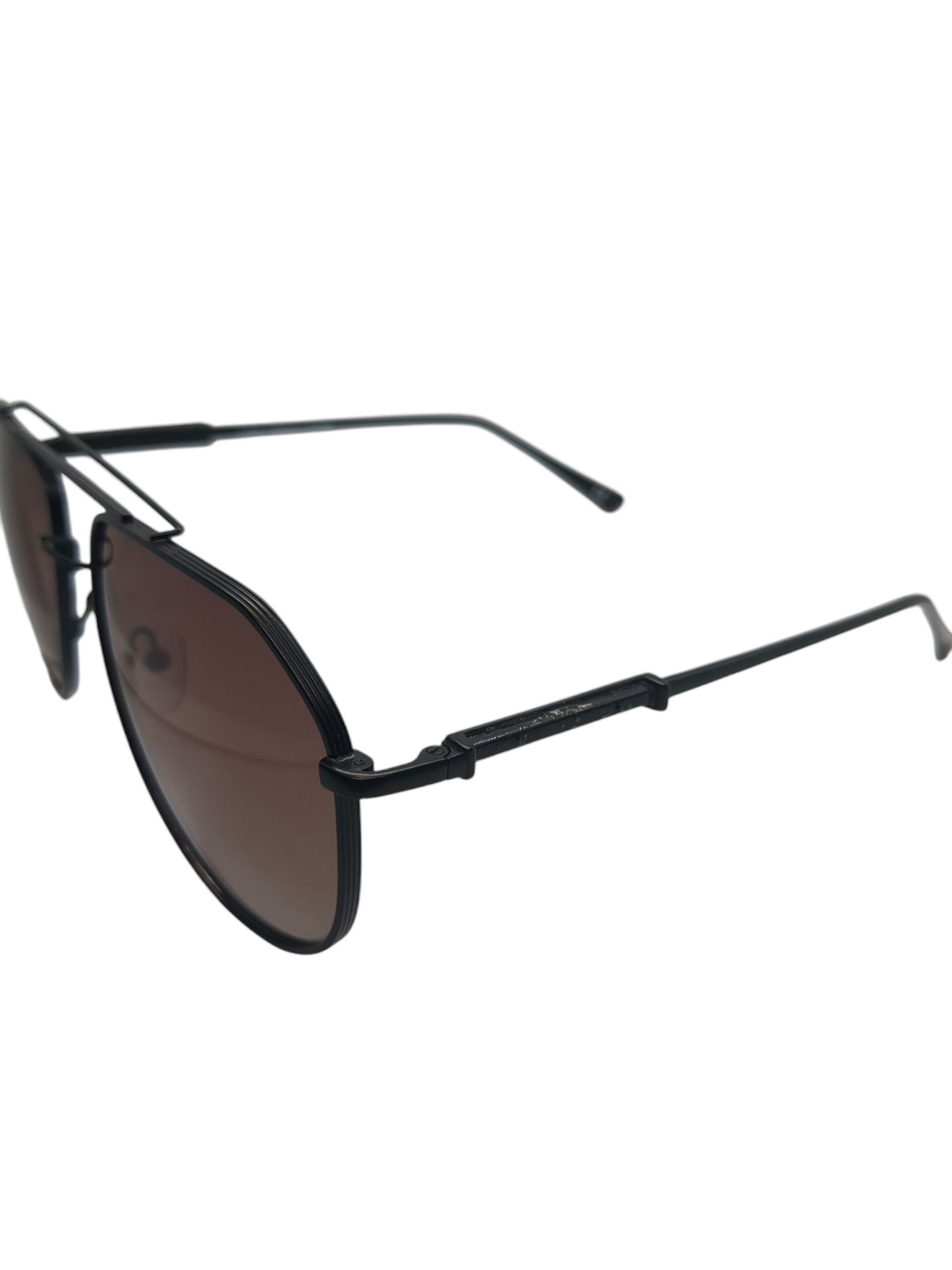 LaVish Heavy Black Aviator Sunglasses