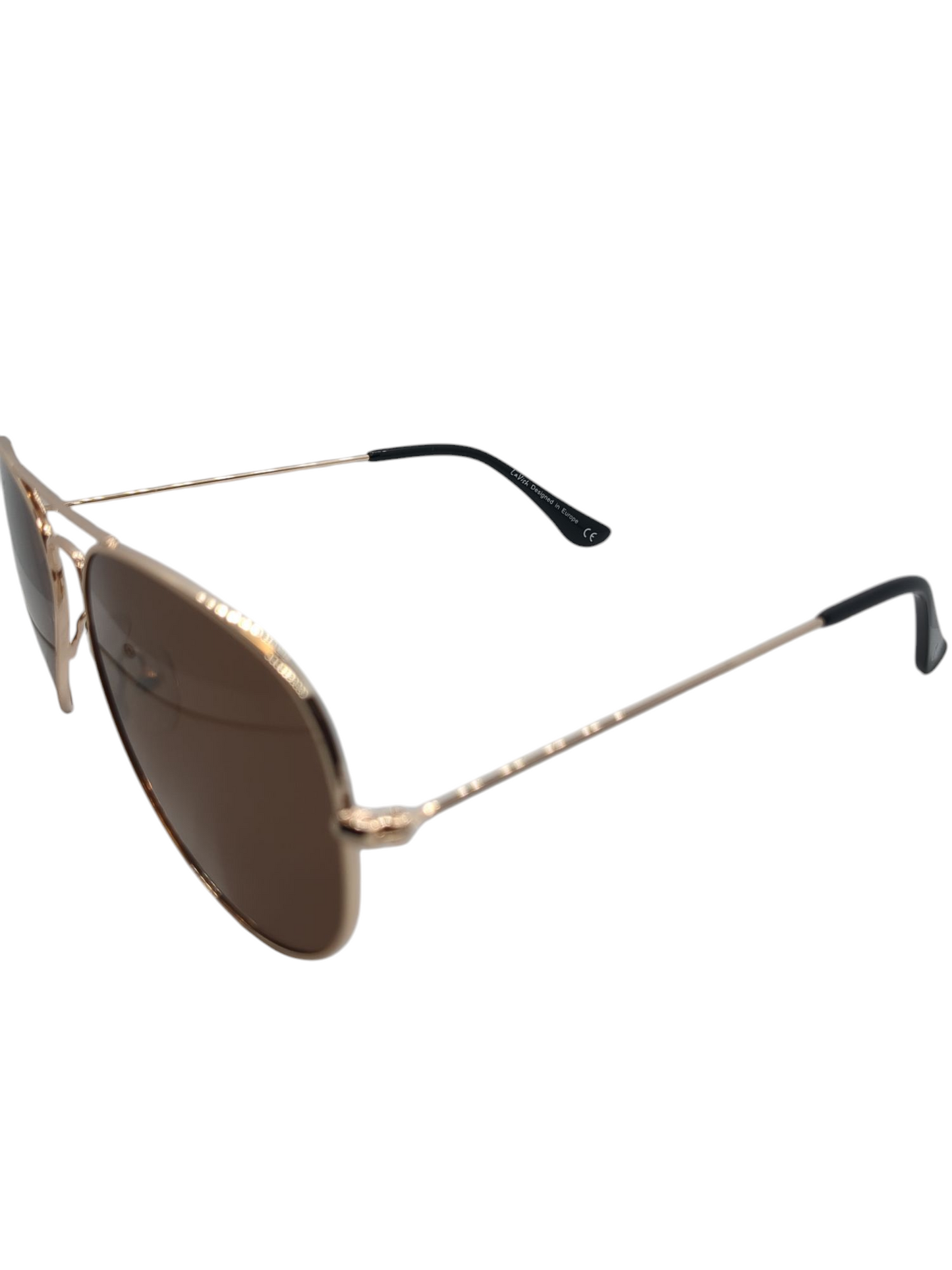 LaVish Light Gold Aviator Sunglasses