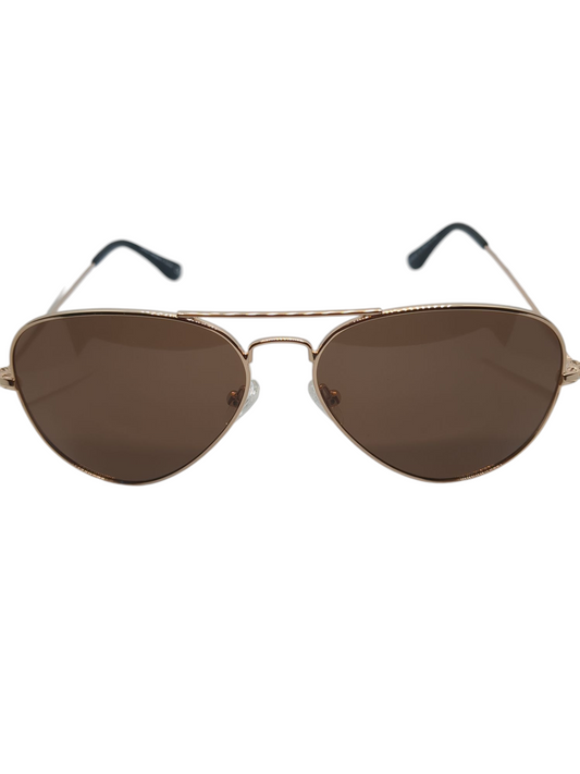 LaVish Light Gold Aviator Sunglasses
