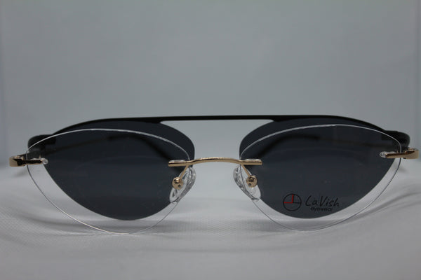 LaVish Eyeglasses with sunglasses clip on